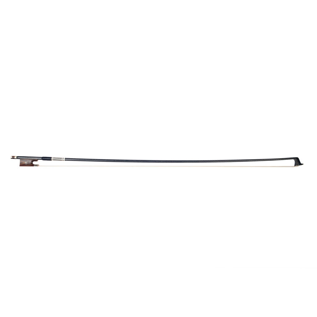 Master Carbon Fiber Bow Fiddle/ Violin Bow Silver Braided Carbon Fiber Bow W/ Ox Horn Frog Classical Paris Eye Inlay