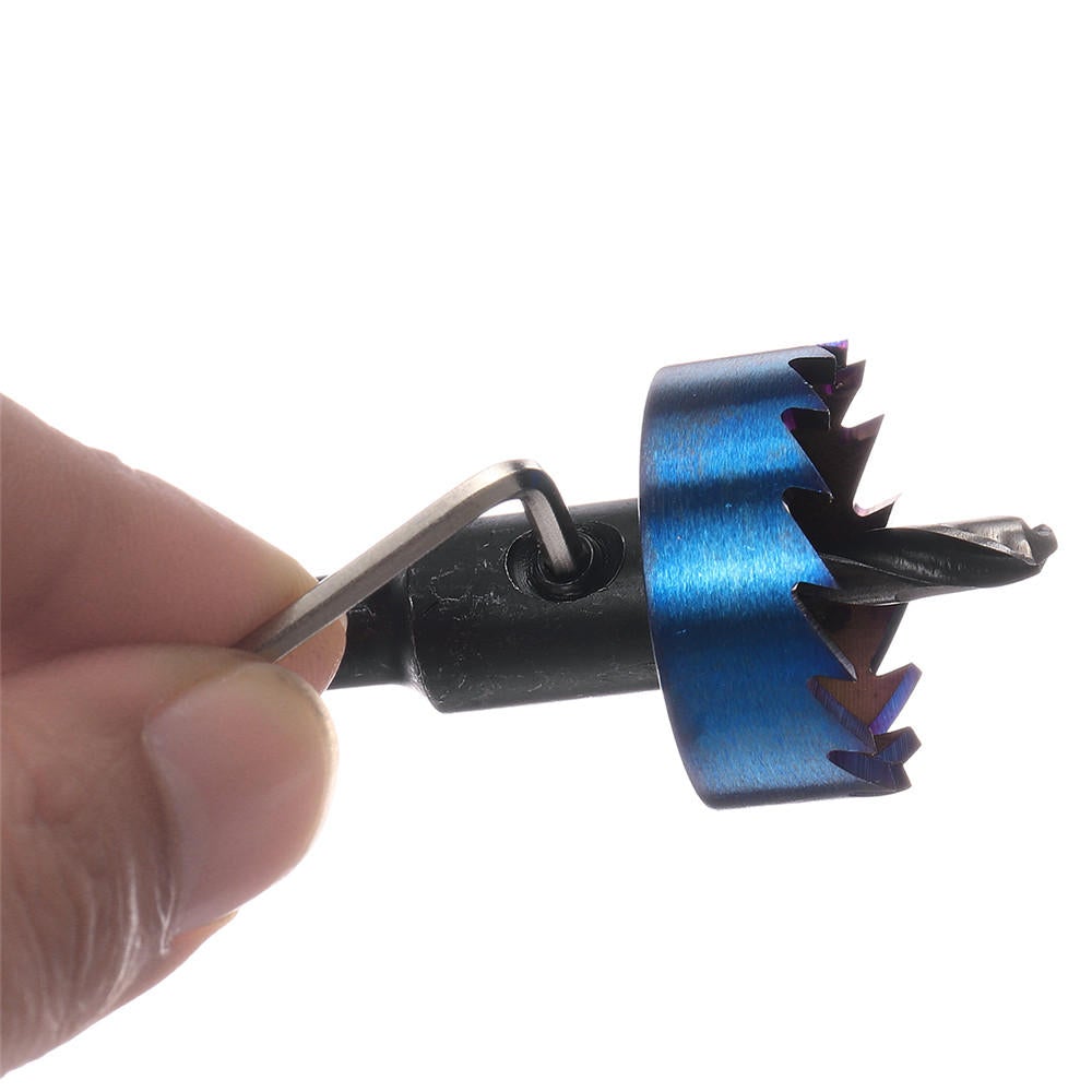 5Pcs 16-30mm HSS Blue Nano Coating Tooth Hole Saw Cutter Drill Bit Set for Metal Sheet