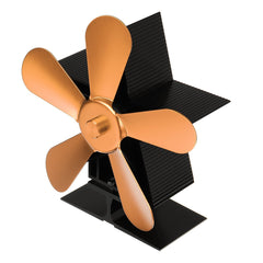 4 Blades Heat Powered Wood Stove Fan Eco Friendly Wood Log Burner Fireplace Fan