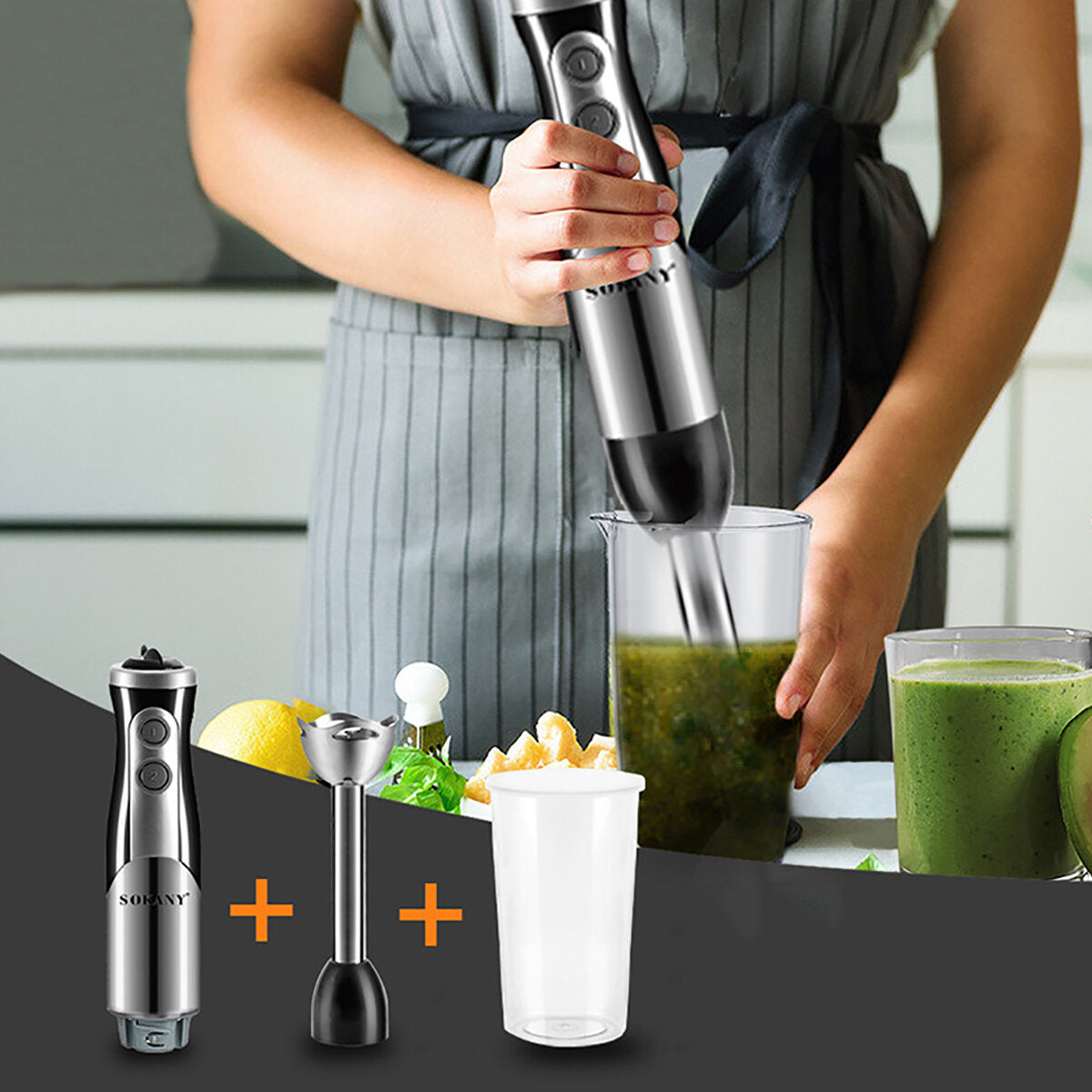 8 in 1 Electric Hand Mixer Meat Grinder Egg Beater Whisk Mixer Juice Maker
