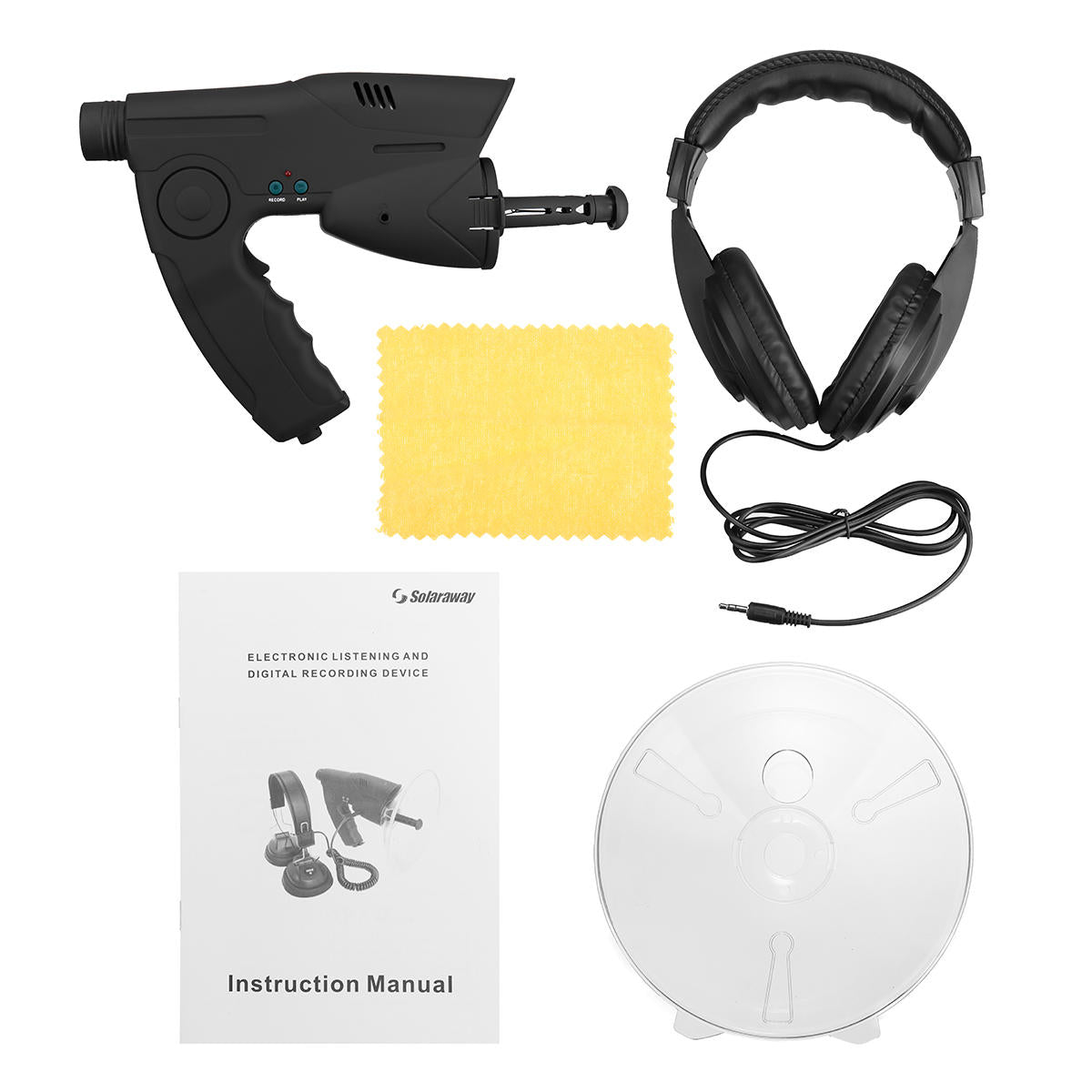 Parabolic Microphone Monocular X8 Ear Long Range Birds Listening Telescope 200M