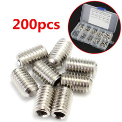 M3 M4 M5 M6 M8 304 Stainless Steel Hex Socket Screws Assortment 200pcs