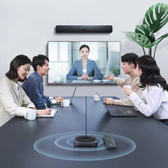 Video Conference Soundbar 120 4K QCC APQ8053 Chip DSP Noise Reduction Hi-Fi Speaker with Extended Microphone for Office Meeting Business