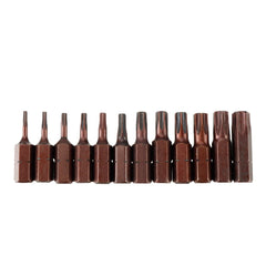 12pcs S2 Steel T6-T40 Magnetic Torx Screwdriver Bits Set 25mm Security Tamper Proof Screwdriver Bit