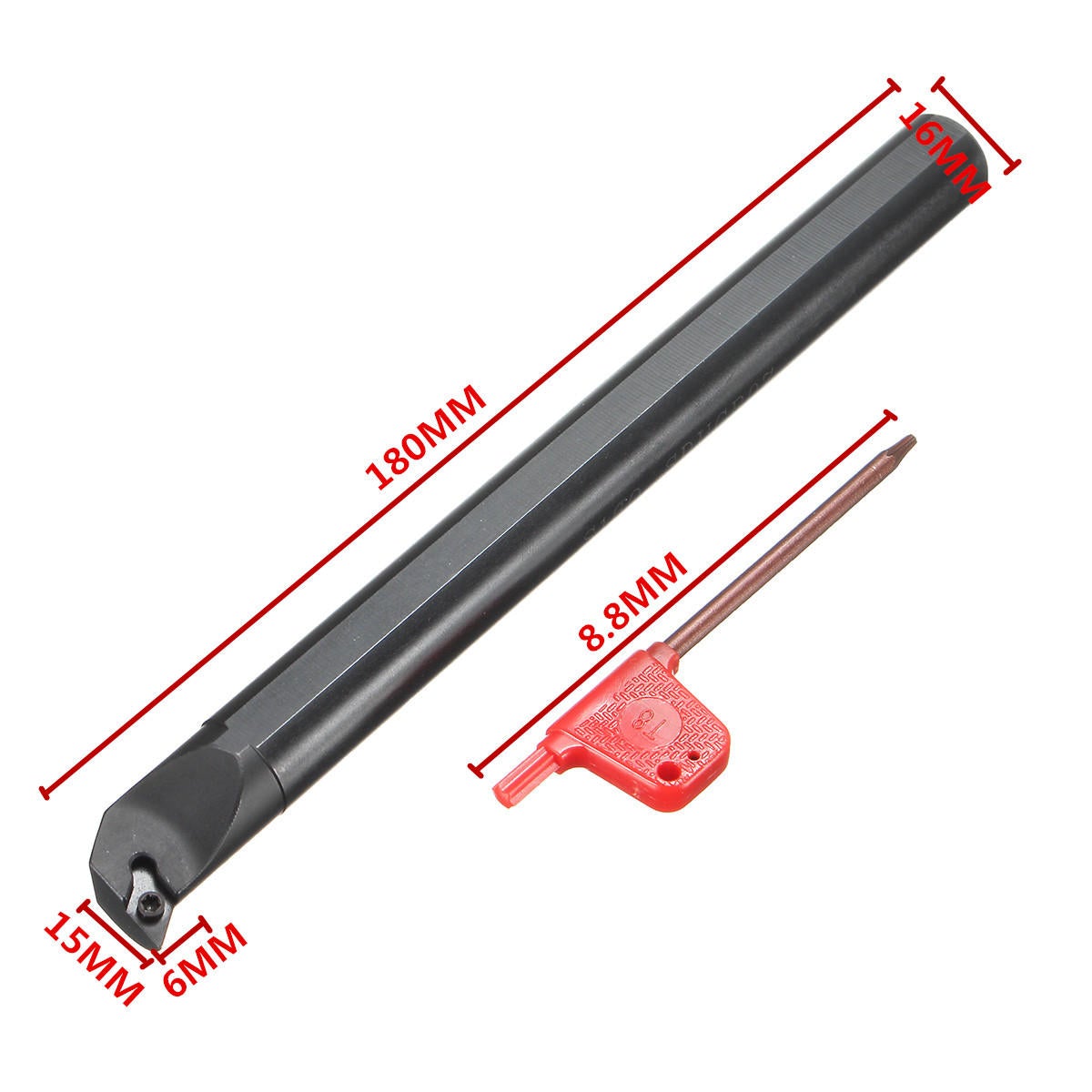 16x180mm Lathe Boring Bar Turning Tool Holder For DCMT070204 Insert