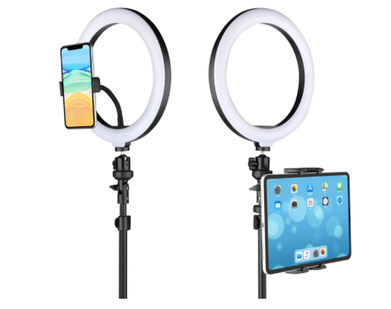 Selfie Ring Light with Tripod Stand and Phone Holder for Live Stream