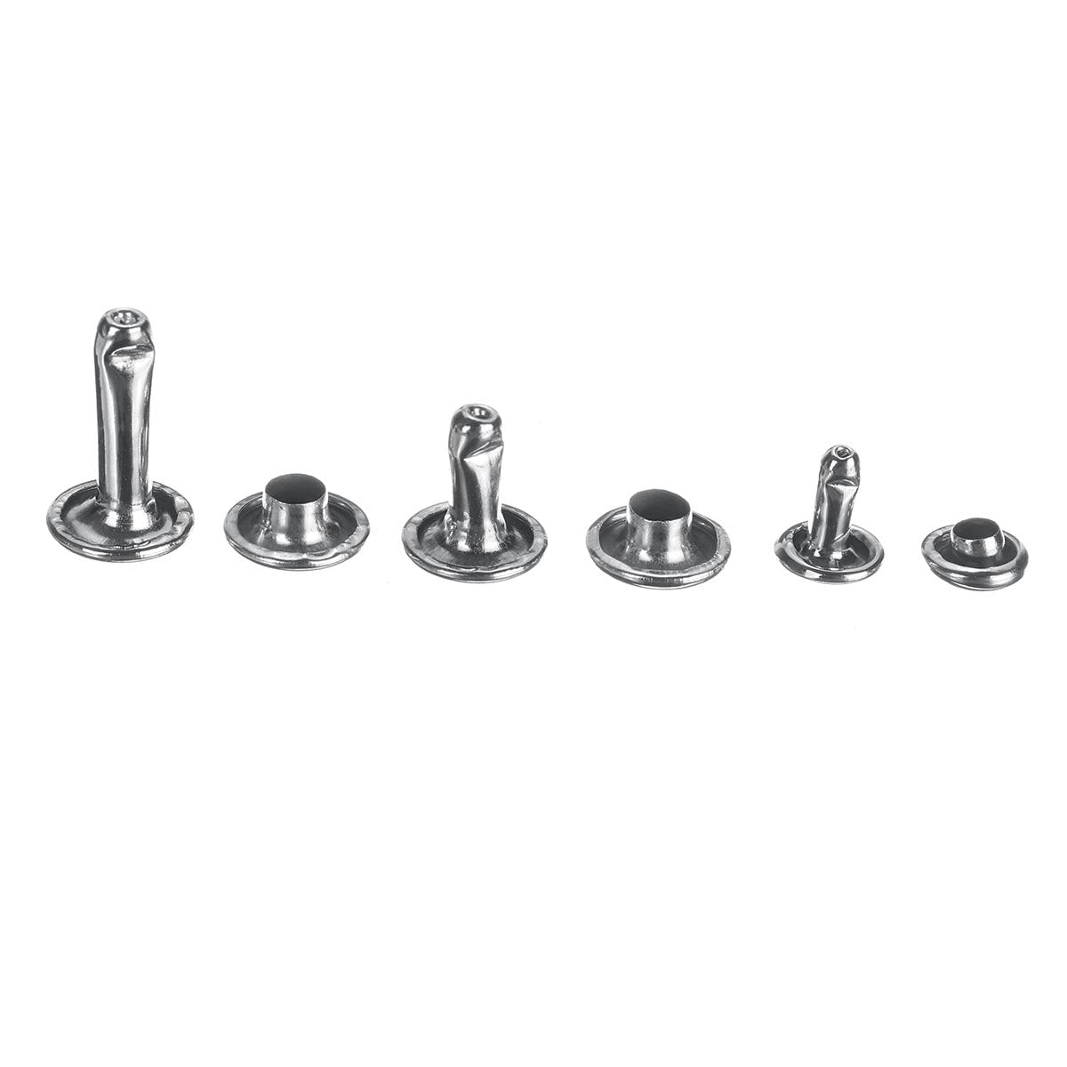 420+3 Sets Leather Craft Double Cap Rivets Tubular Metal Studs Fixing Tools Kit
