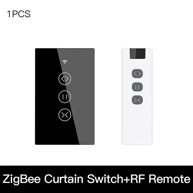 433MHz Smart Touch Curtain Switch Roller Blinds Shutter Wireless Control Relay Status Works with Alexa Google Home