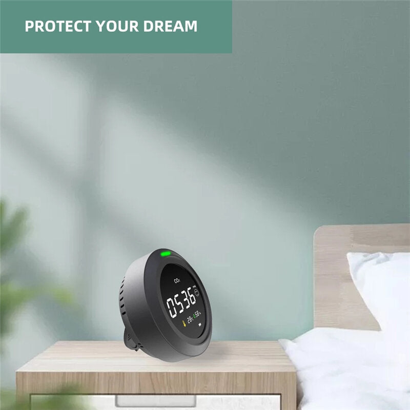 Air Quality Pollution Detector Monitor Temperature & Humidity Display Sensor