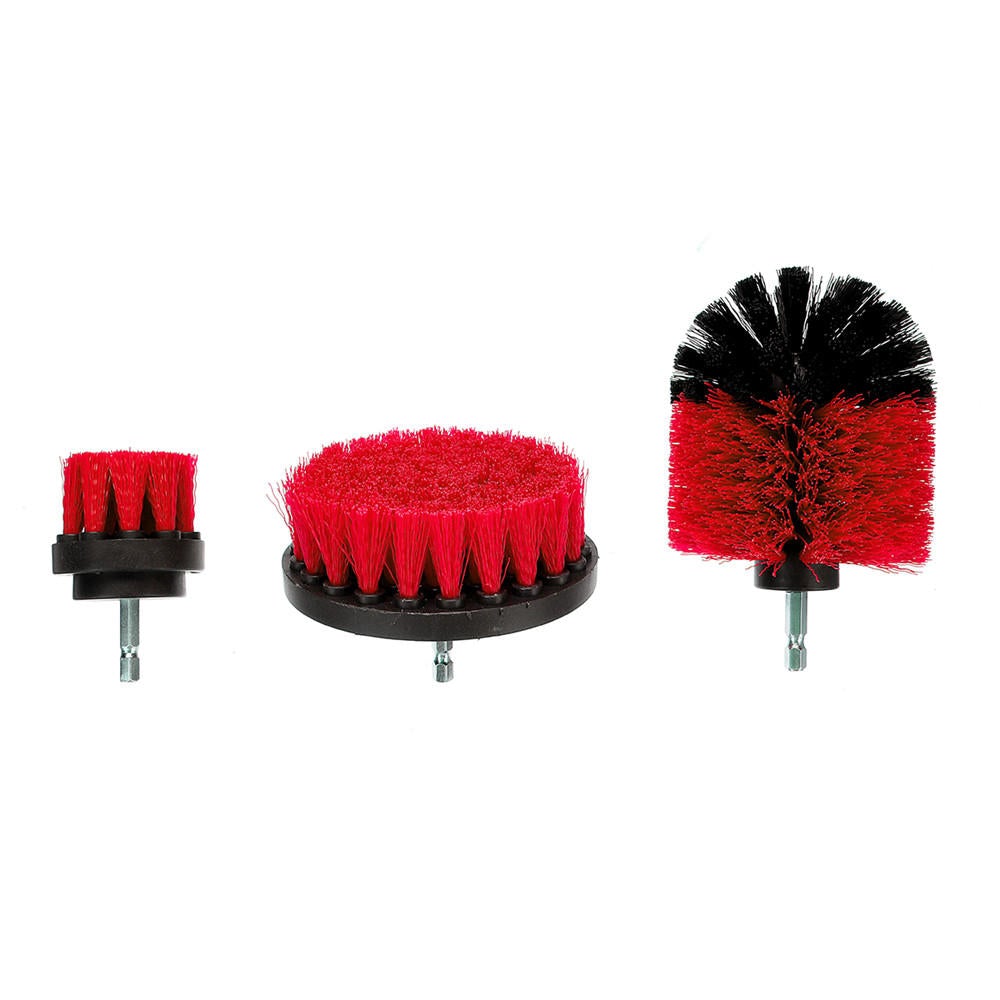 3Pcs Yellow/Red/Blue Drill Cleaning Brush Tub Cleaner Tile Grout Power Scrubber Combo Kit
