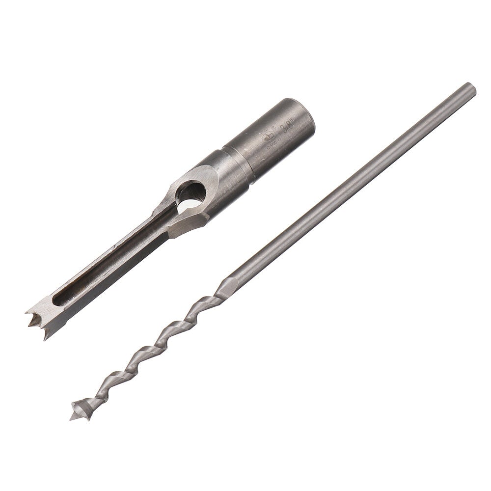 4pcs Square Hole Drill Bits Auger Mortising Chisel Set Kit 1/4 to 1/2 Inch Tool Set