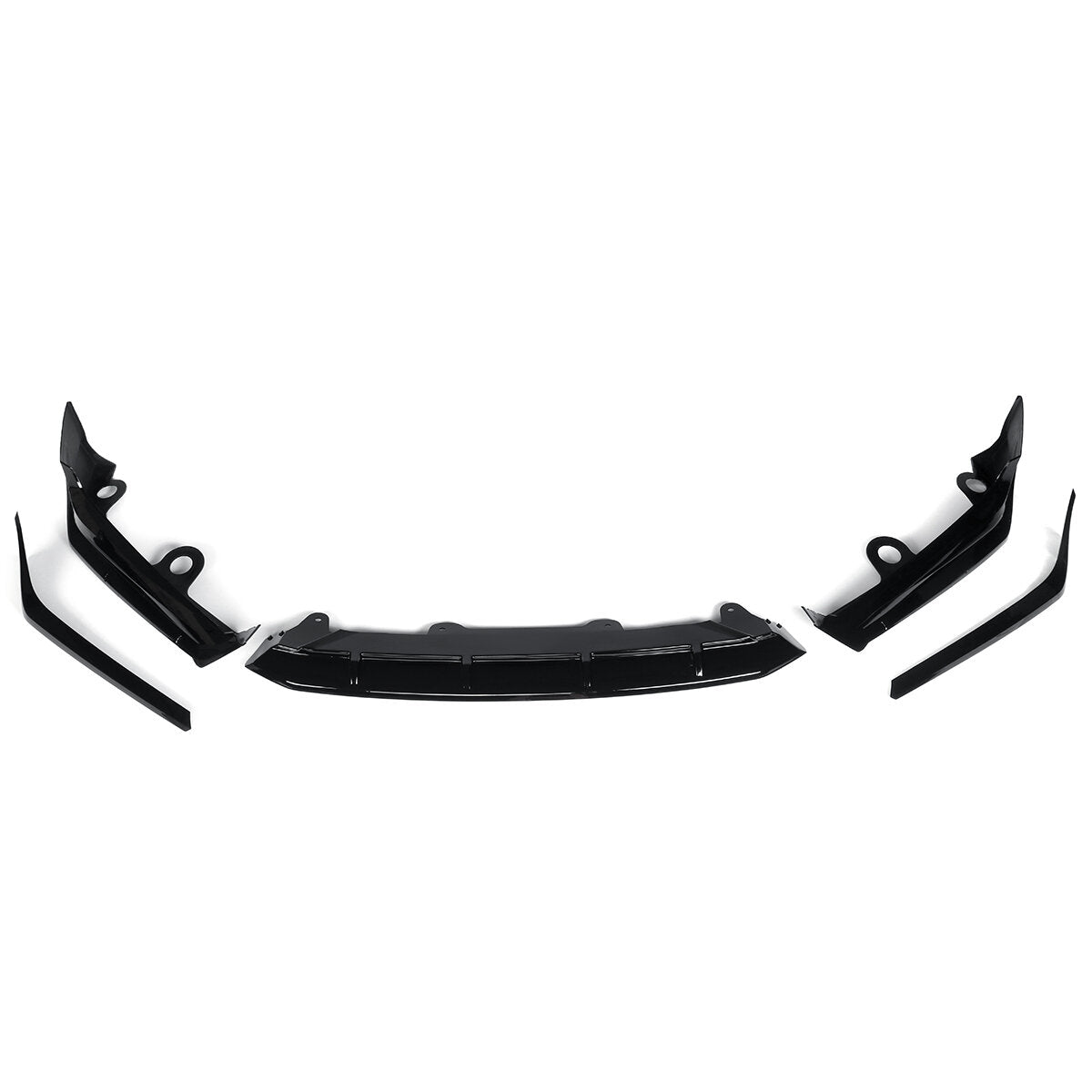 Front Bumper Lip Splitter Kit Car Spoiler Gloss Black