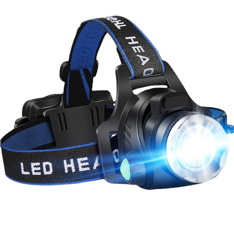 Powerful LED Headlamp USB DC Charging Headlight Waterproof Head Lamp Use 18650 Battery Zoomable Head Light for Camping
