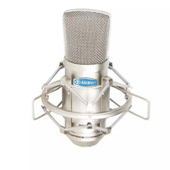 Professional Large Diaphragm FET Studio Condenser Recording Microphone for Live Broadcast with Shock Mount Carry Case