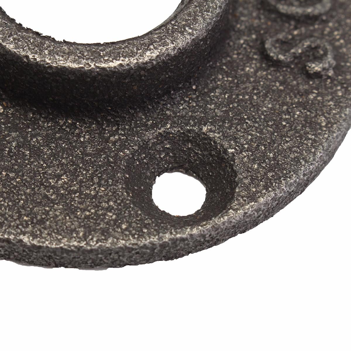10pcs 3/4 Inch Black Malleable Threaded Floor Flange Iron Pipe Fittings Wall Mount