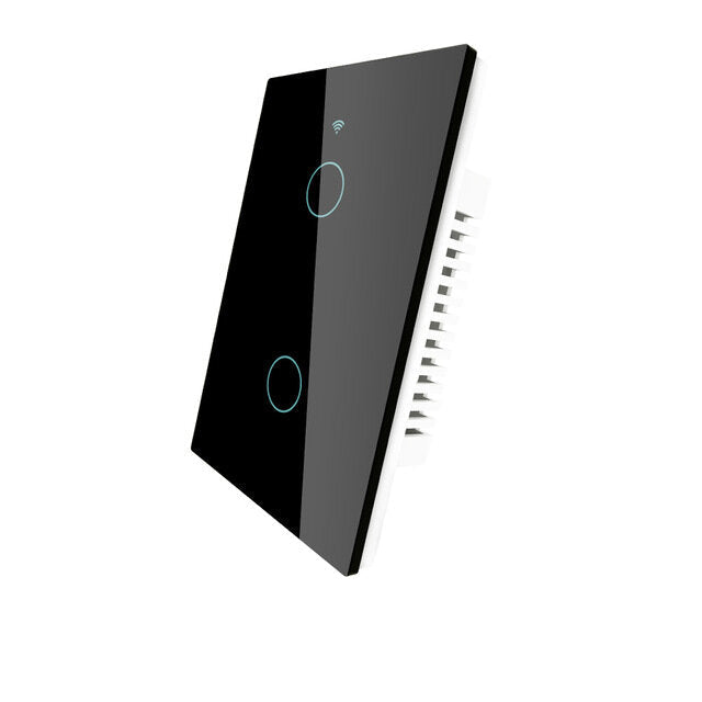 WiFi Smart 1/2/3 Gang Wall Light Switch Glass Panel RF433&Wi-Fi Tuya APP Remote Control Works With Alexa Google Home