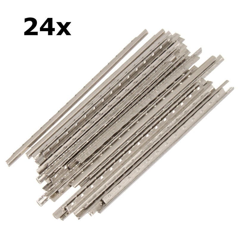 24Pcs Guitar Fret Wire Nickel Silver 60mm Long for Guitar Fretboard Repair