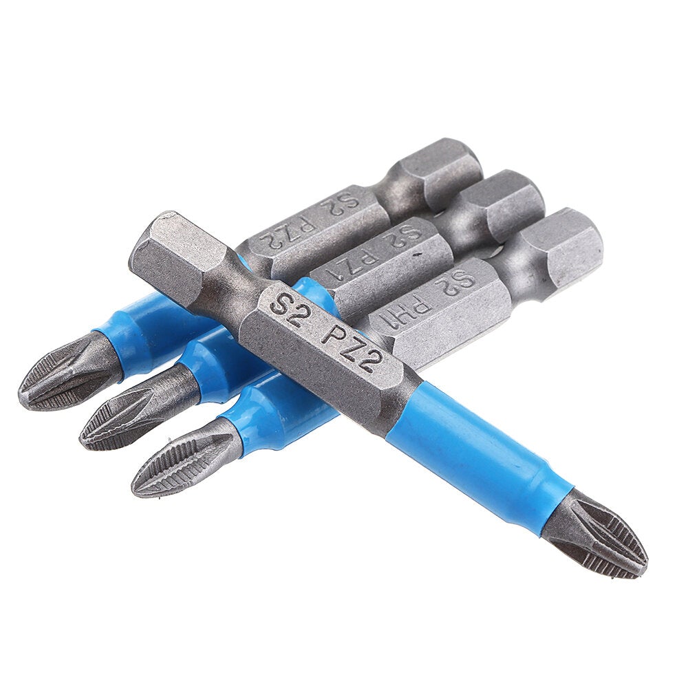 12pcs Screwdriver Bit 1/4 Inch Hex Shank Anti Slip PH2 Phillips Magnetic Impact Screwdriver Bits