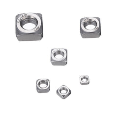 260Pcs Square Nut 304 Stainless Steel Machine Screw Nuts M3/M4/M5/M6/M8/M10
