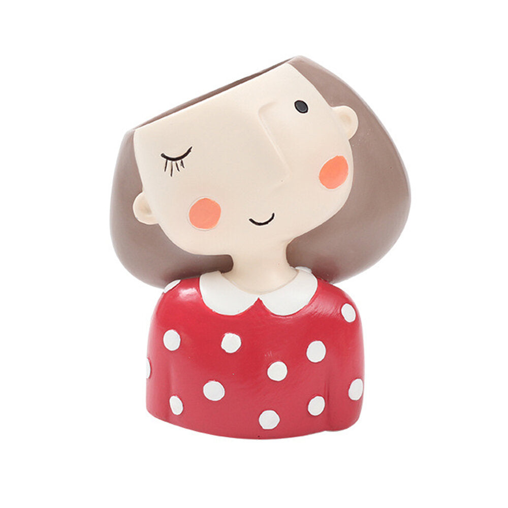 Creative Models Artificial Flowers Resin Cartoon Succulents Flower Pot Micro Landscape Combination Home Decoration