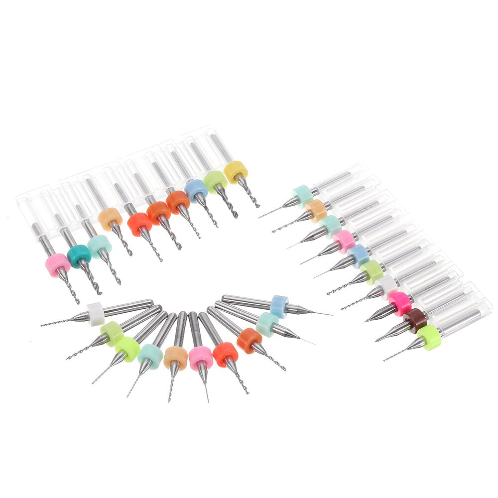 30pcs 0.1-2.0mm Tungsten Steel Hard Alloy PCB CNC Drill Bits For Circuit Boards PCB Drill Bit