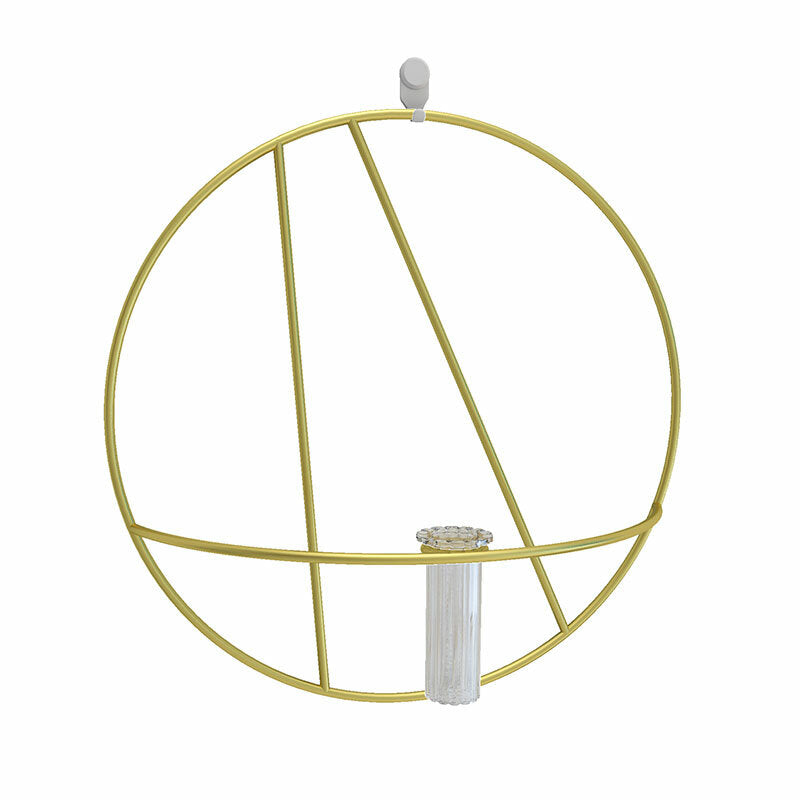 Nordic Style 3D Geometric Candlestick Metal Wall Candle Holder Home Crafts