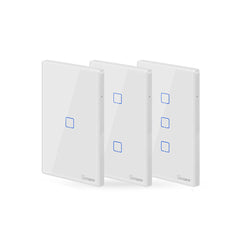 WiFi Wall Switch RF Smart Wall Touch Switch For Smart Home Work With Alexa Google Home,EU/US/UK AC 100-240V 1/2/3 Gang 433Mhz