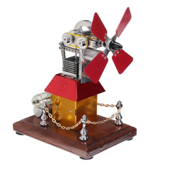 High Speed Stirling Engine Windmill Fan Propeller External Combustion Engine Model Decor Gift