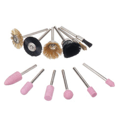 12Pcs Grinding Head Polishing Wheel Set Rotary Brush Wire Wheel Brush Grinder Rotary Tool Accessories
