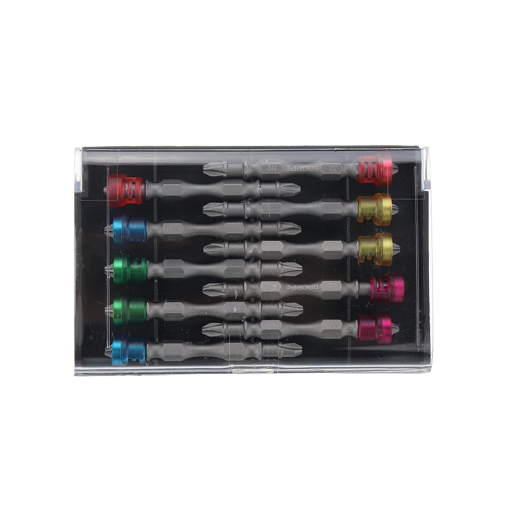 10pcs Double Head 65mm S2 Alloy PH2 Phillips Magnetic Screwdriver Bit Set 1/4 Inch Hex Shank