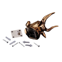 Universal 1 Set Gold Bull Metal Guitar Hanger Hook Holder Wall Mount Stand Bracket for Bass