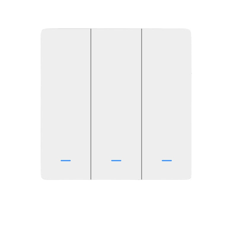 WiFi 3Gang Push Button Wall Light Switch EU AC 100V-240V Smart Switch Compatible with Control Alexa Google Home