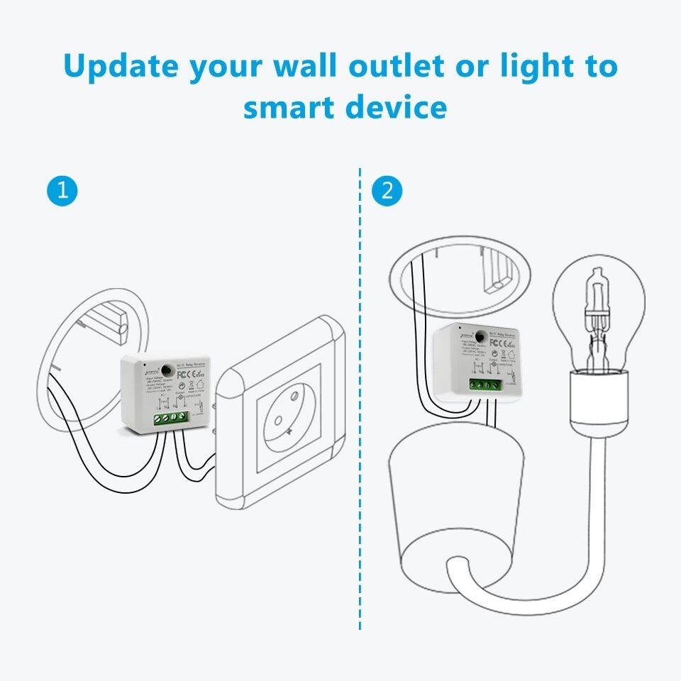 Smart Smart Socket Switch Module 10A 110V 240V 2500W Controller Voice Control Timer Switch Support Alexa Google IFTTT