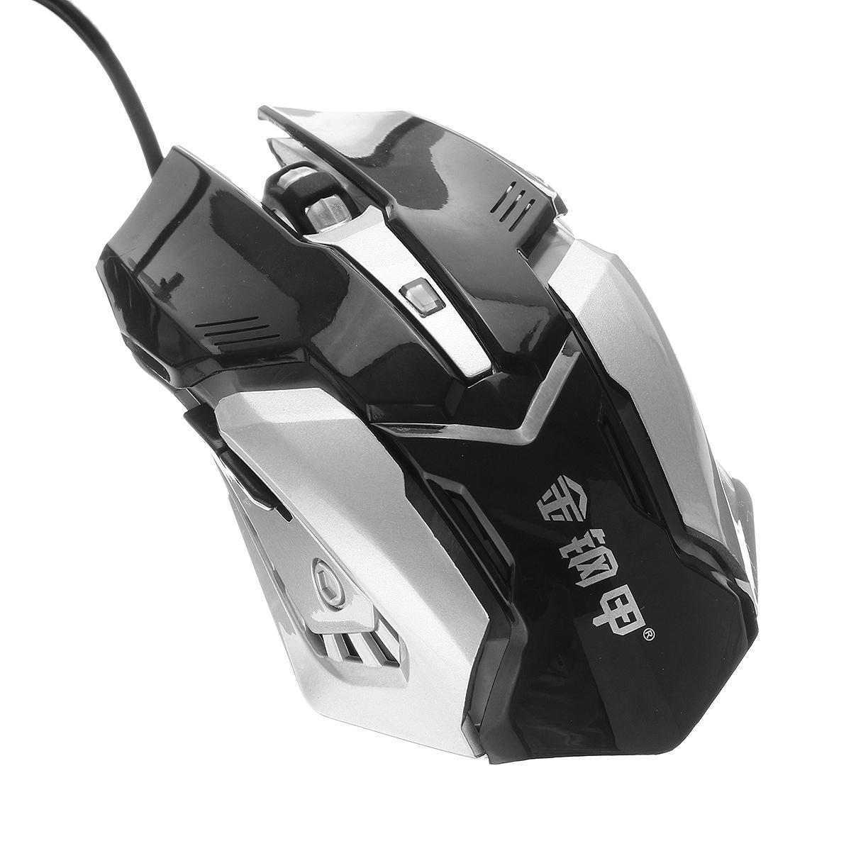 Colorful Backlight Alloy Panel USB Wired Gaming Keyboard 2400DPI LED Gaming Mouse Combo