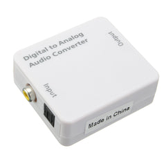 Optical Digital Coaxial Toslink Signal To Analog Audio Converter Adapter DC 5V