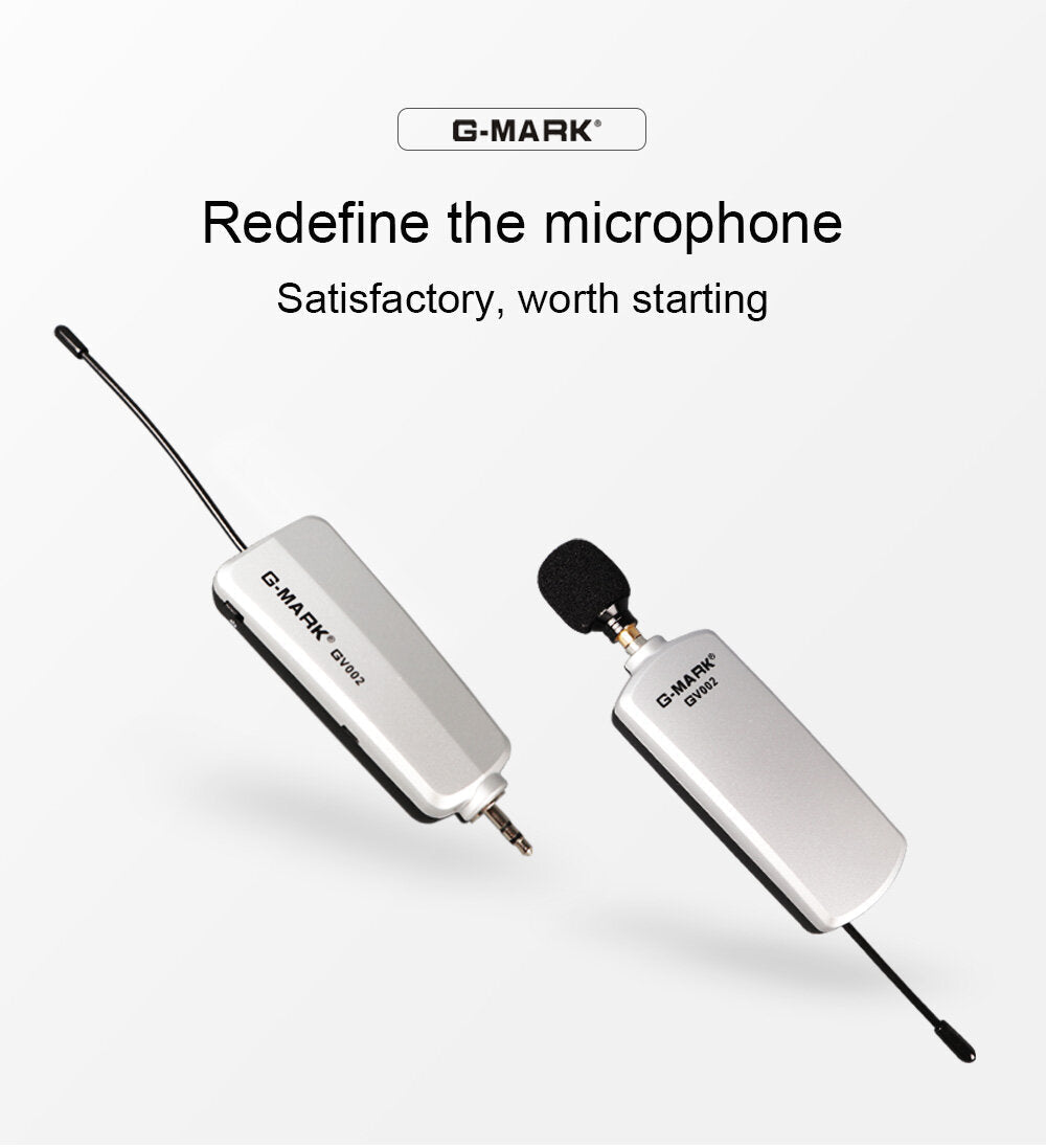 Camera Microphone Wireless Lavalier Mic For Asmr DSLR Interview Live Recording Lithium Battery 50m Range