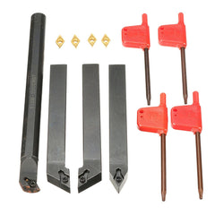 4pcs Turning Tool Holder with DCMT0702 Inserts