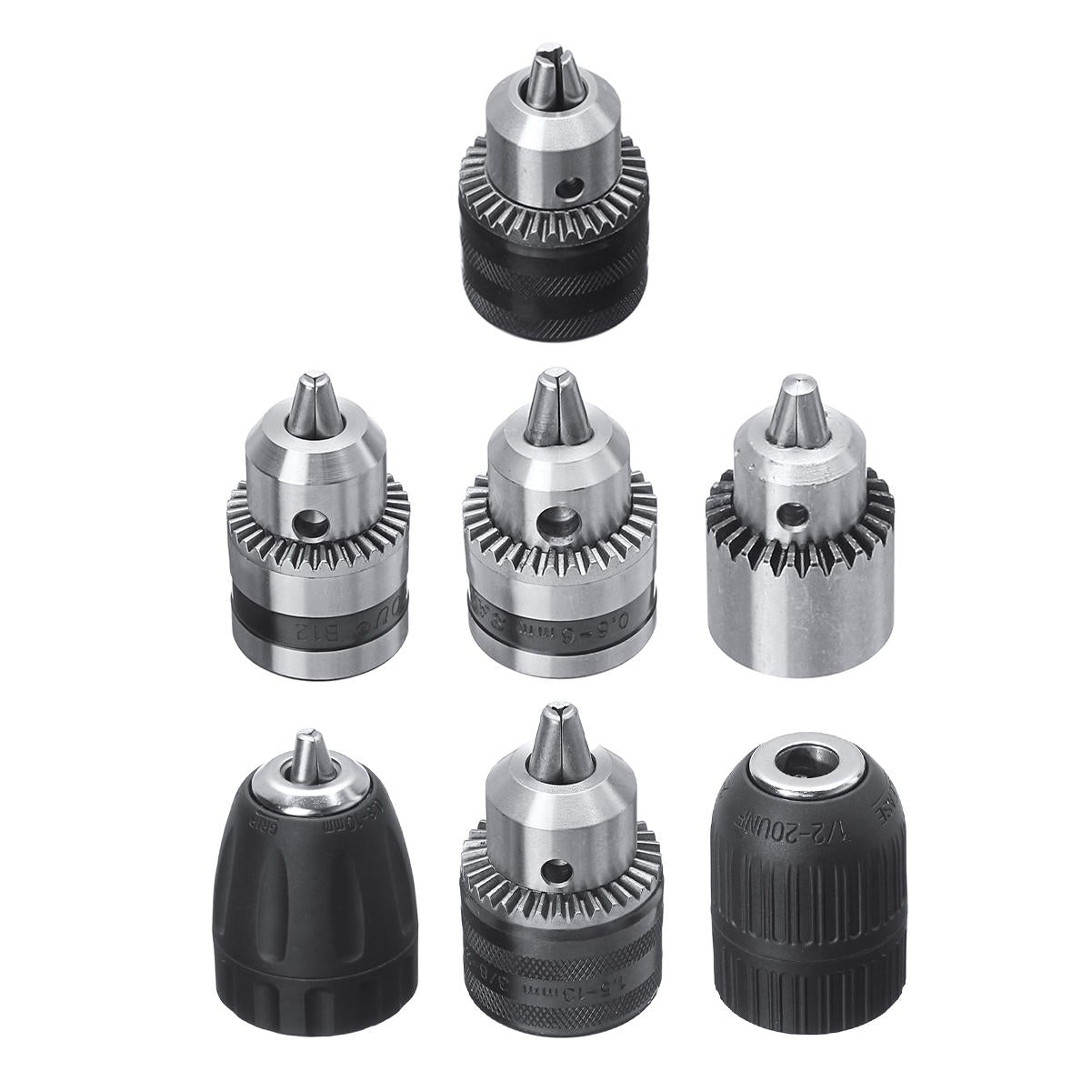 Keyless Drill Chuck Screwdriver Impact Driver Converter Adaptor Hex Shank Kit