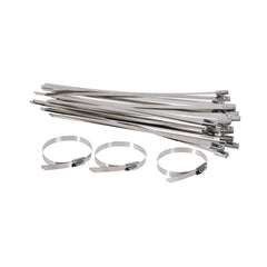 100Pcs 100-400mm Stainless Steel Zip Tie Cable Organizer Ties