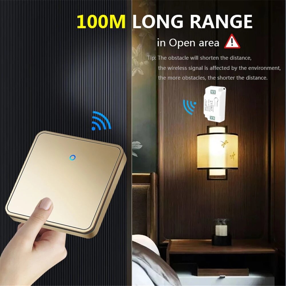 WiFi 433Mhz Smart Switch Mobile Phone APP Voice Wireless Remote Controller Timer Work With APP Smart Life