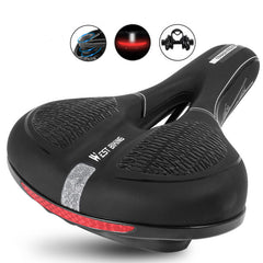 Reflective PVC Surface Leather Bicycle Riding Saddle Waterproof Non-Slip