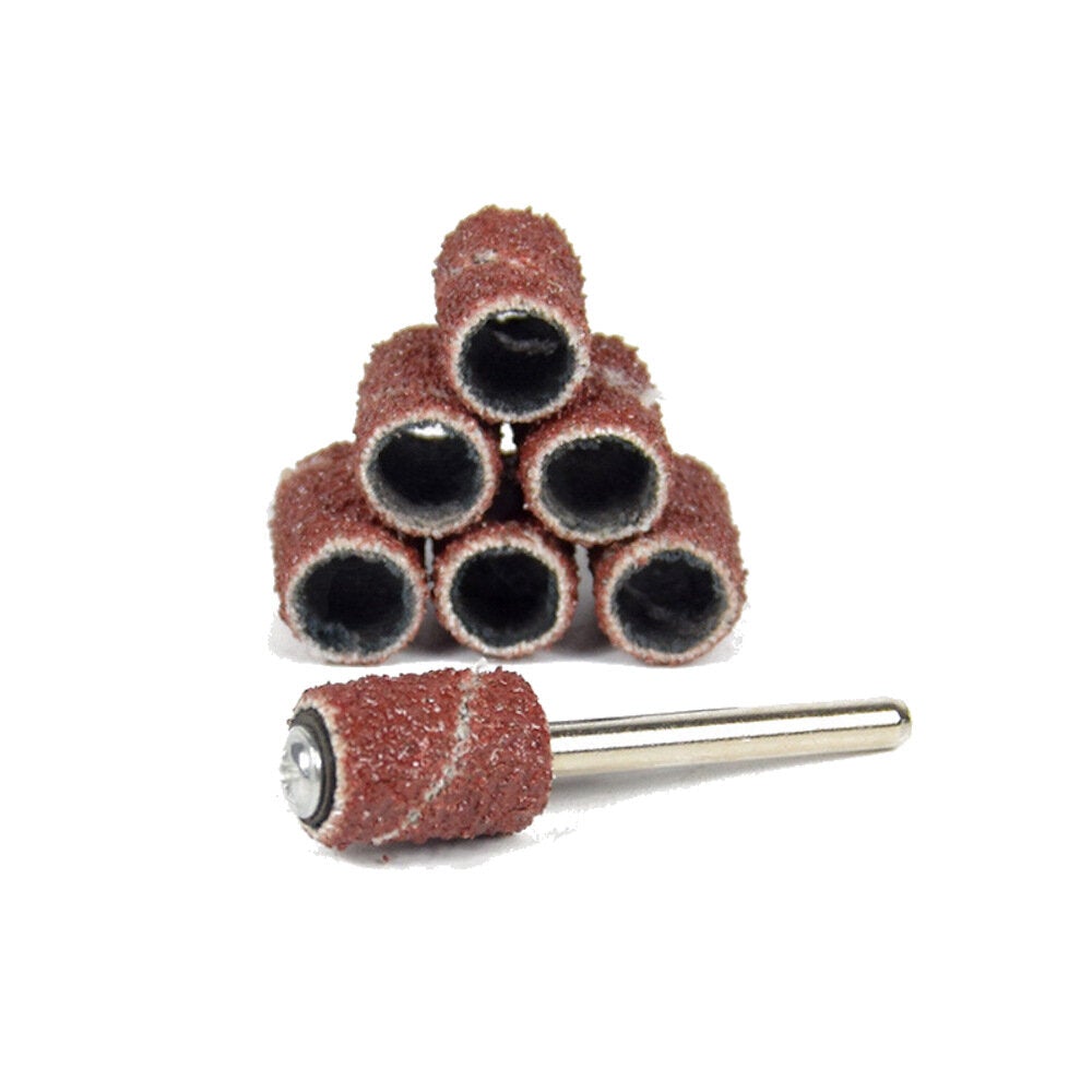 11pcs 12.7mm 100 Grit Head Metal Rust Removal Polishing Sandpaper Roll Polishing Wheel Set