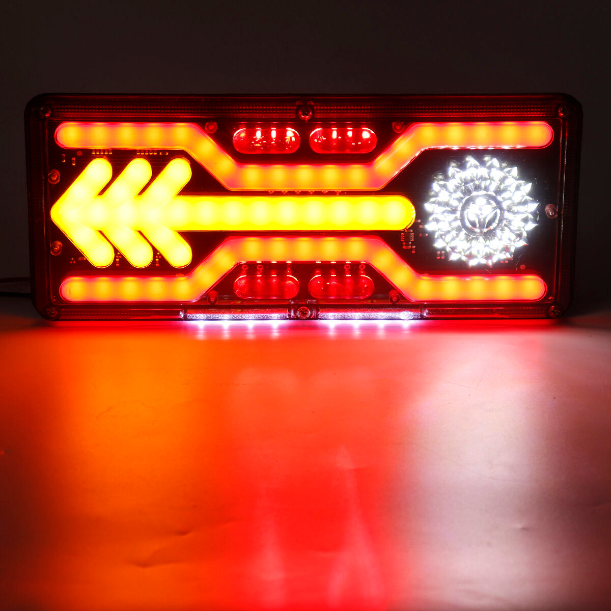 Pair 24V LED Reverse Brake Dynamic Tail Turn Signal Rear Light For Truck Trailer Lorry Tractor