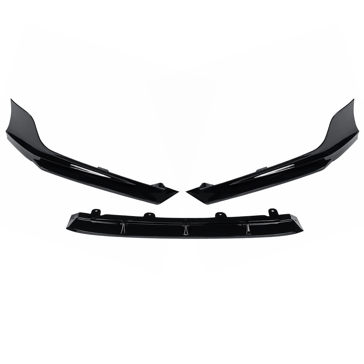 Painted Black Pearl Front Bumper Lip Protector Splitter Kit