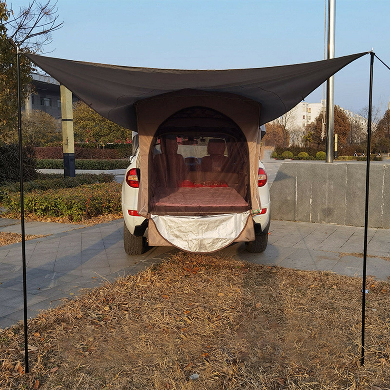 Car Rear Rooftop Tent Waterproof Car Side Awning Tent Sun-shelter Truck Canopy Camping Travel