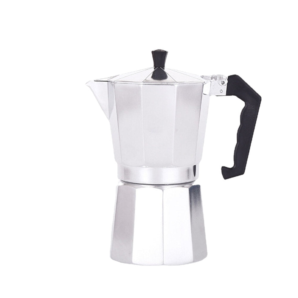Express Espresso Maker Cup Aluminum Mocha Pot Ergonomic Handle Safety Relief Valve More Convenient to Drink Coffee