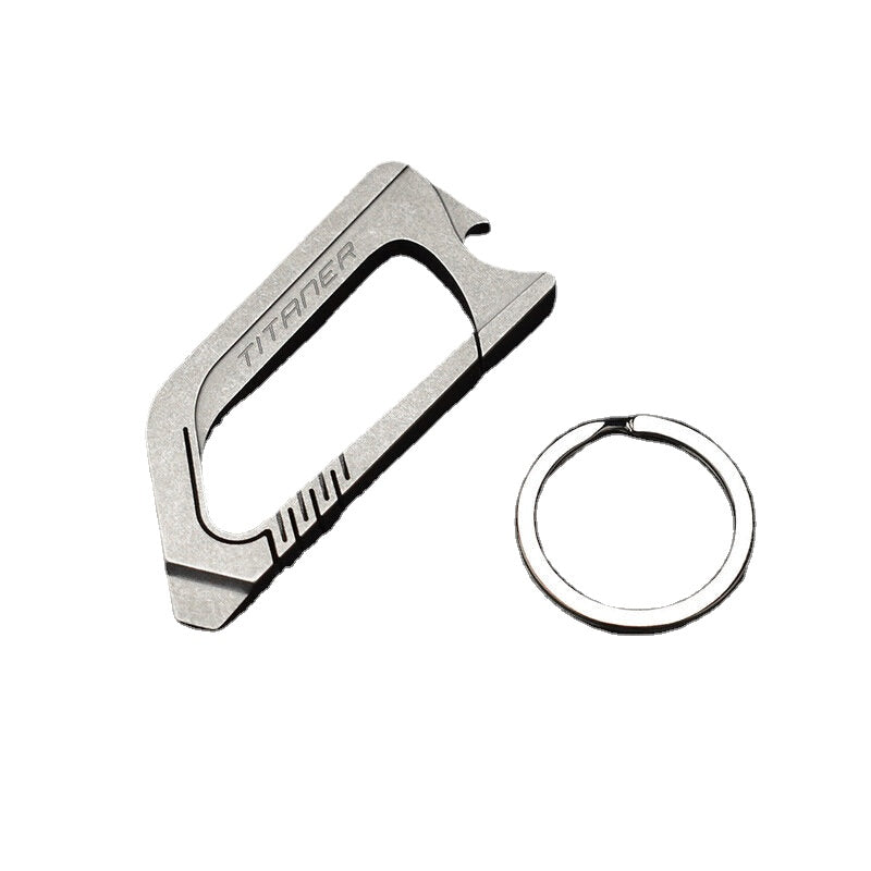 Titanium Alloy Multitools EDC Mini Pocket Carabiners Slotted Screwdriver Bottle Opener Portable Keychain Outdoor Camping Climbing