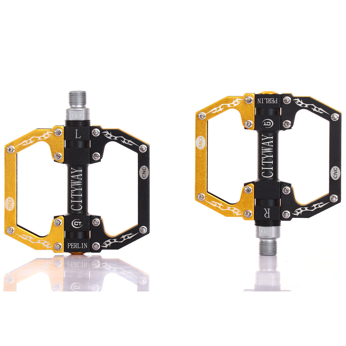 Aluminum Alloy Mountain Bike Flat Platform Sealed Bearing Axle 9/16" Cycling Bicycle Pedals