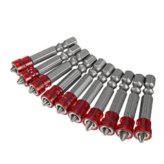 10pcs 50mm Magnetic Screwdriver Bit Cross-head PH2 Magnetic Screwdriver Bits 1/4 Inch Hex Shank Screwdriver Bit
