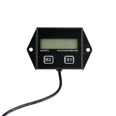 Digital Engine Tach Tachometer Hour Meter Gauge Resettable Inductive for Racing Motorcycle